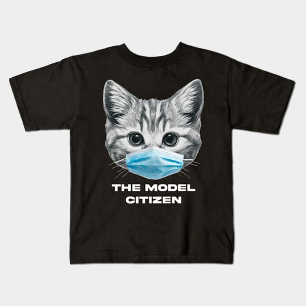 Kitten with a face mask Kids T-Shirt by Frajtgorski